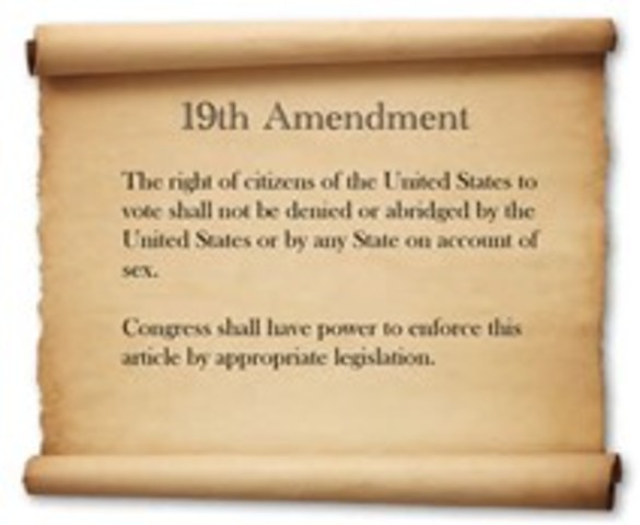 The 19th Amendment to the Constitution.