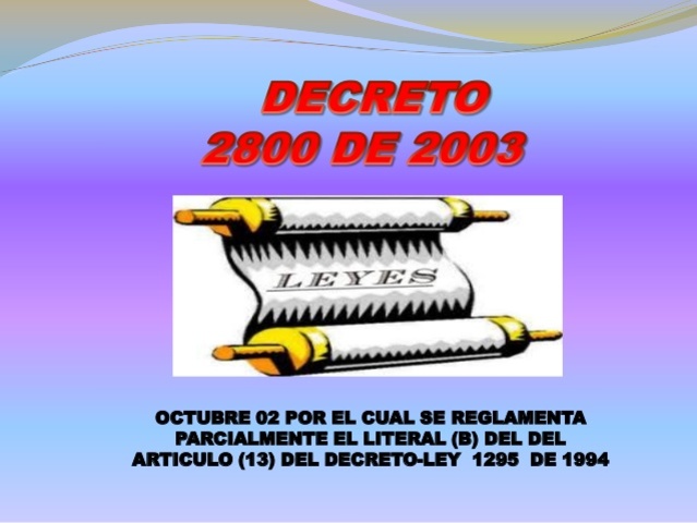 Decreto 2800