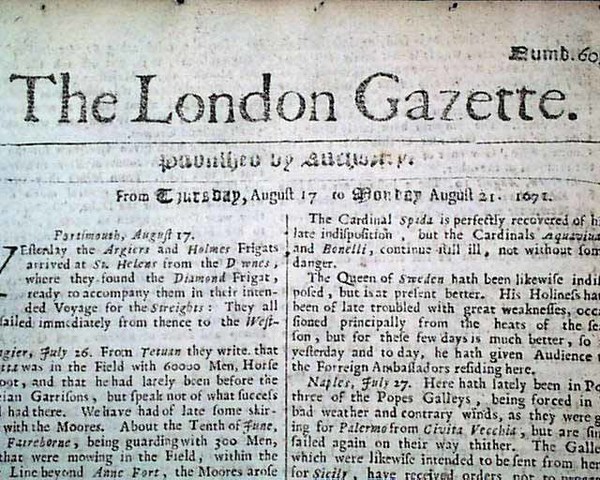 1621 - Newspapers are first published in London