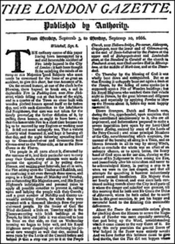 Newspapers Are First Published in London
