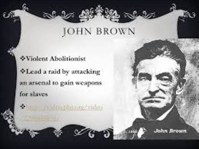 John Brown, abolitionist, led group in raid to steal weapons to fight slavery Details