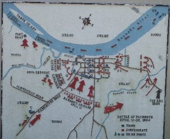 1864  Confederate troops under the command of General Robert F. Hoke retake Plymouth from the Federals.