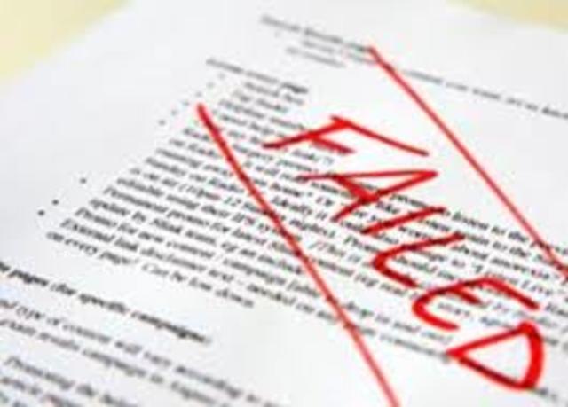 My first english trimestrer failed