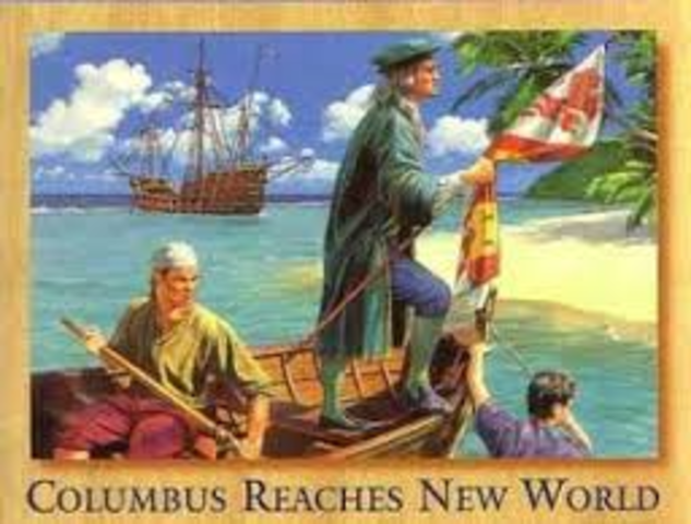 Christopher Columbus reaches the Americas