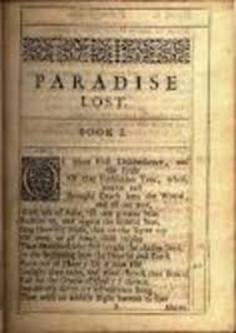 c.1658 John Milton begins Paradise Lost