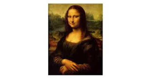 Leonardo da Vinci paints the Mona Lisa