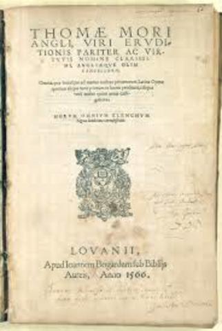 Thomas More’s Utopia is published