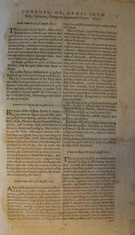 Newspapers are first published in London