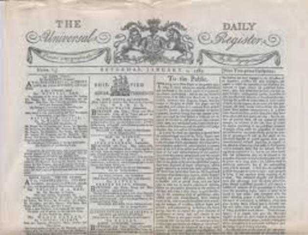 Newspapers are first published in London
