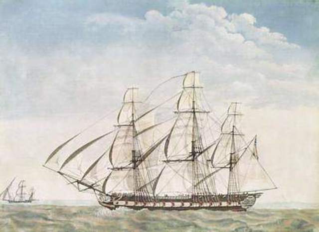 Sails with his half brother, Sir Humphrey Gilbert, to America