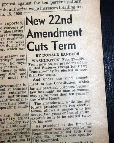 The Twenty-Second Amendment