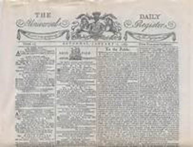 Newspapers are first published in London