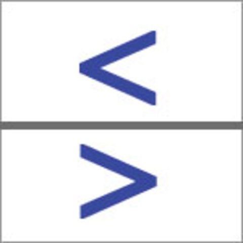 знак больше и меньше