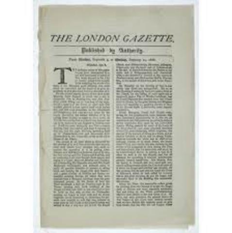 Newspapers are first published in London