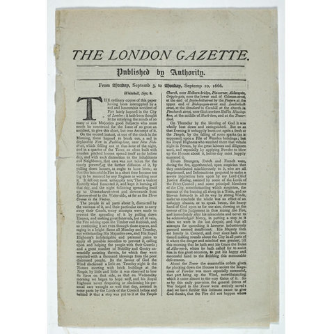 Newspapers are first published in London
