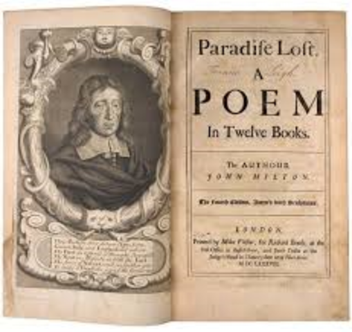 1658 John Milton begins Paradise Lost