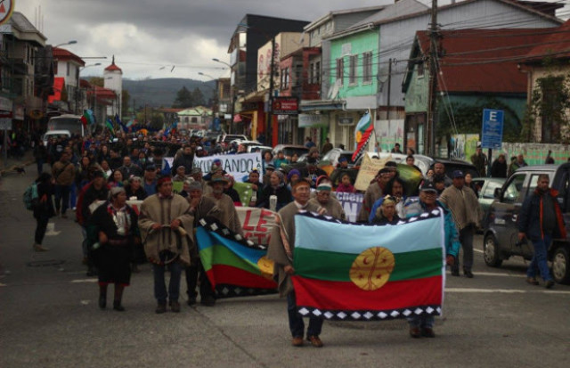 Importante manifestación Mapuche Williche se realizó en Valdivia en contra de la represión y la ley antiterrorista