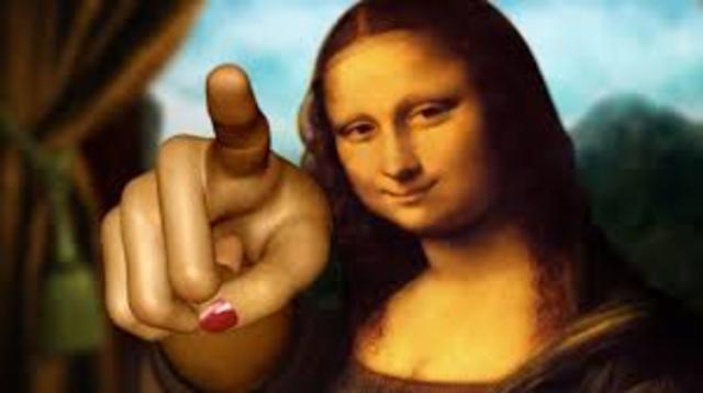 Leonardo da Vinci paints the Mona Lisa
