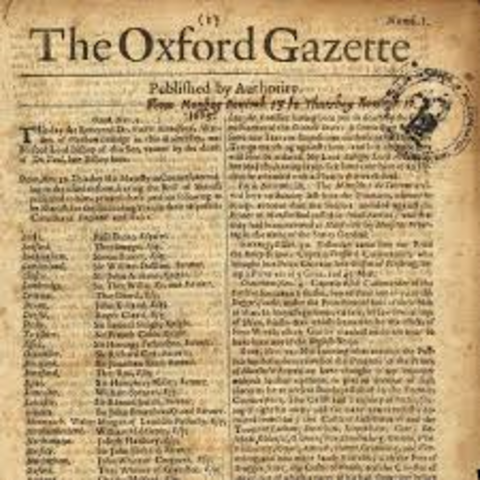 Newspapers are first published in London