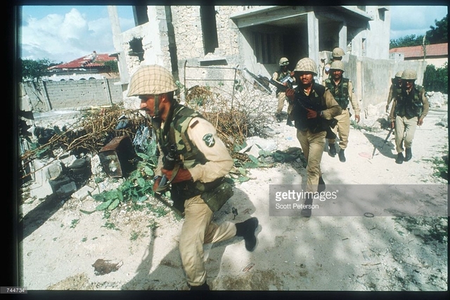 Aidid attacks soldiers