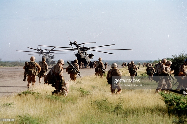 Somalia- U.S. Marines land in Somalia