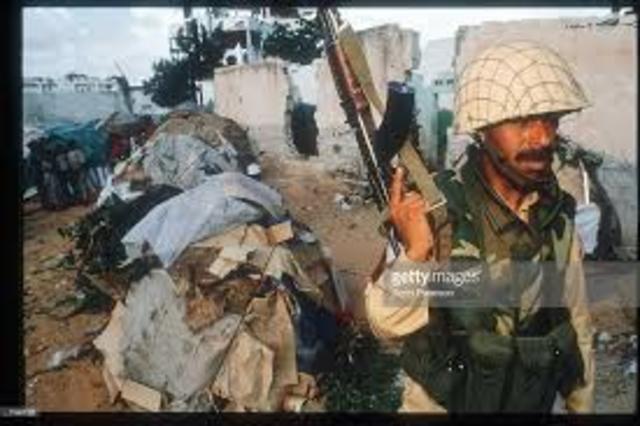 Aidid attacks soldiers