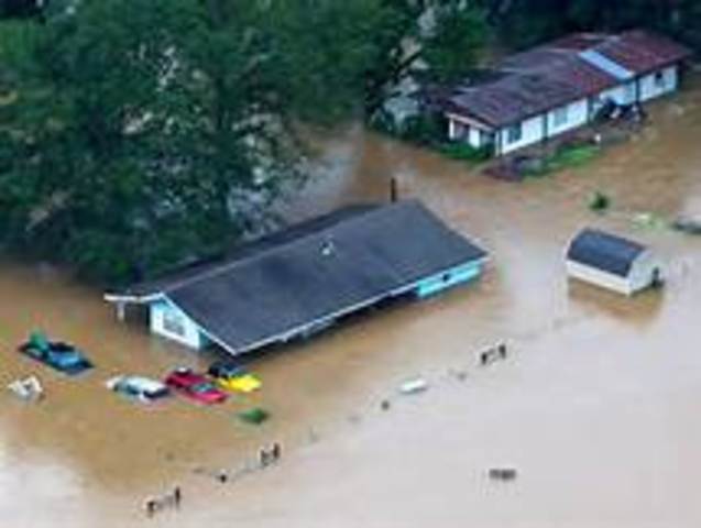 rainstorm caused flooding