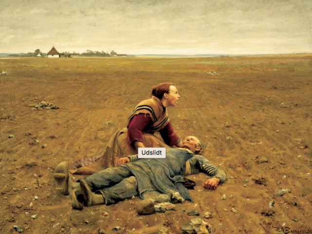 Udslidt af H.A Brendekilde