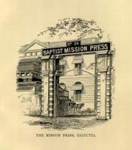Baptist Mission arrives in India