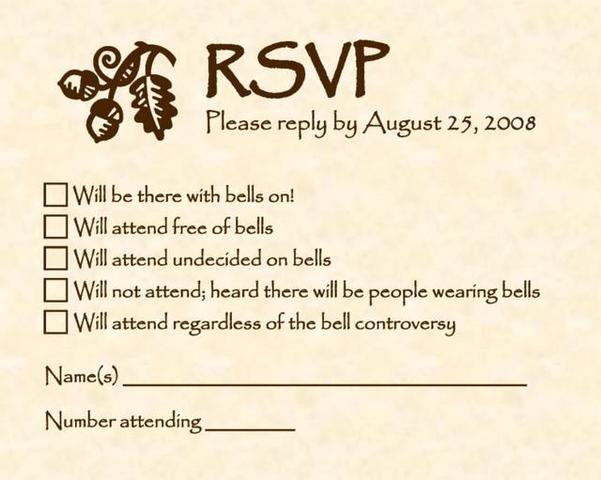 RSVP's
