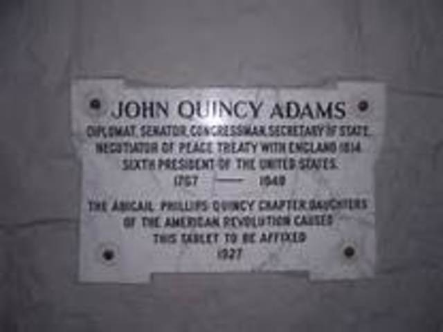 John Quincy Adams died