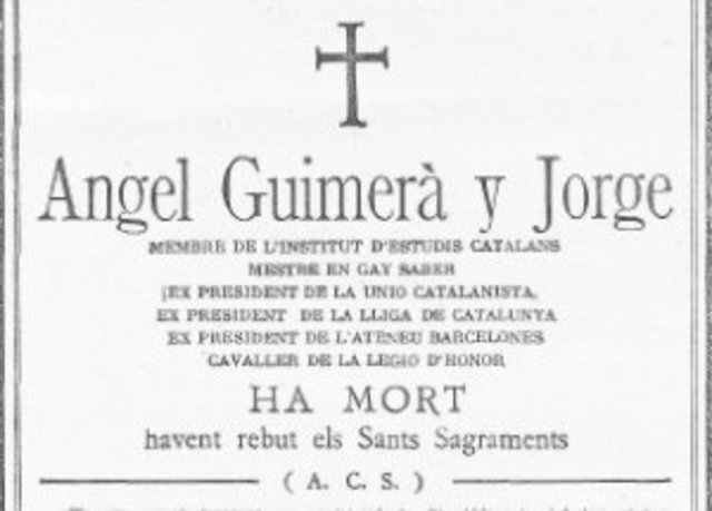 Mort d'Àngel Guimerà