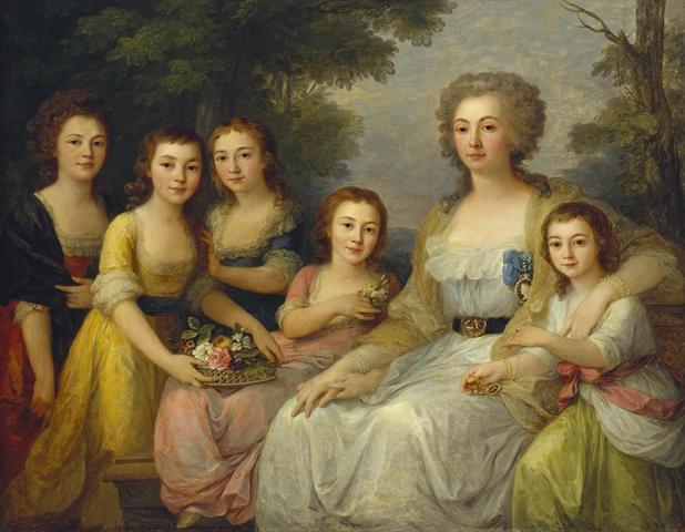 Portrait of Countess A.S. Protasova with her Nieces by Angelica Kauffmann