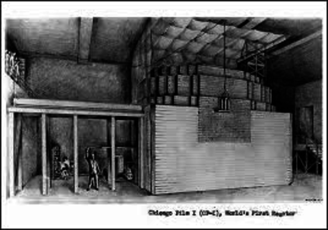 Primer reactor nuclear construido por Fermi en el sótano de una pista de squash en la Universidad de Chicago