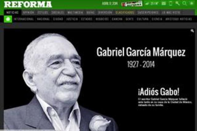 Fallecimiento de Gabriel Garcia Marquez