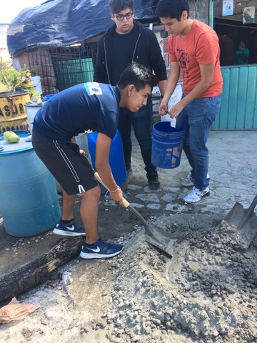 Making the cement mix