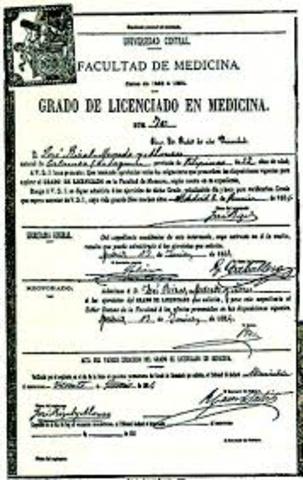 Nagtapos ng may antas ng Licentiate in Medicine