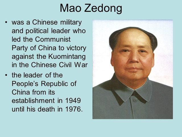 Communist Leader and founder of the People's republic of China