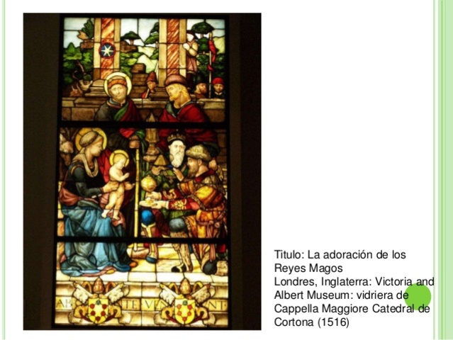 La adoración de los reyes magos (Vitral)