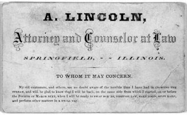 Lincoln becomes a candidate