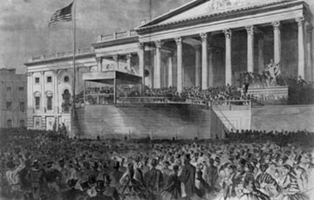 Lincoln delivers his First Inaugural Address