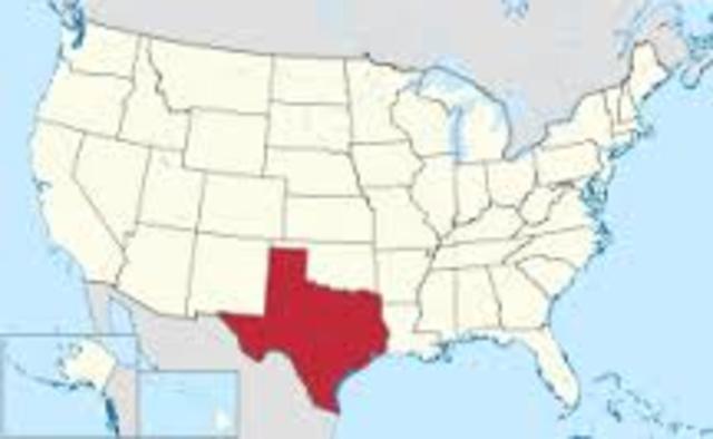 Texas becomes part of the United States