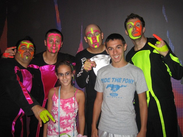 On Stage with The Blue Man Group