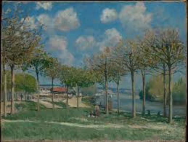 Alfred Sisley draws A turn in the road (Art)