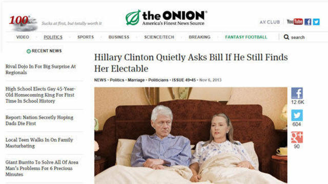 The Onion began publishing online