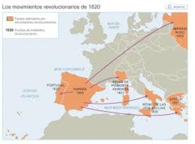 Revoluciones del 1820 y 1830; oledas