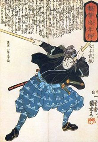 En el siglo XVII, Miyamoto Musashi 1584-1640