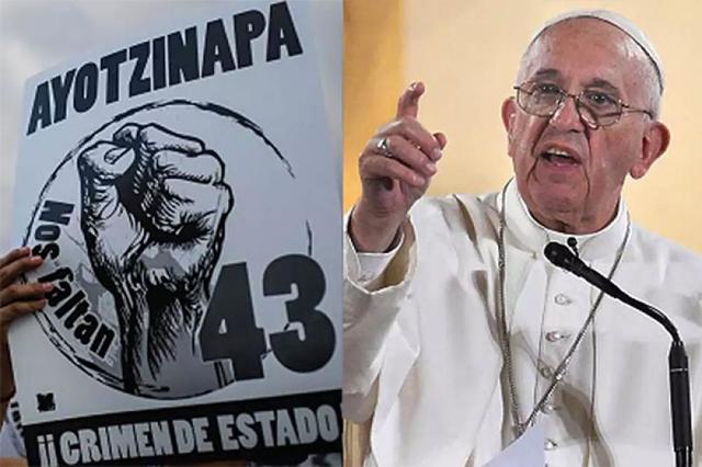 EL papa reza por México