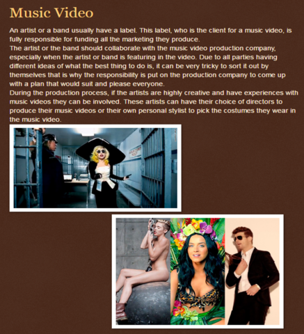 Music videos? What is that?