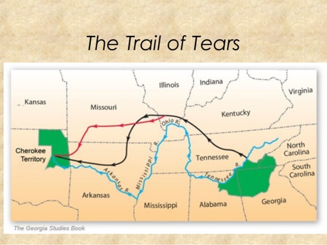 The trail of tears begin